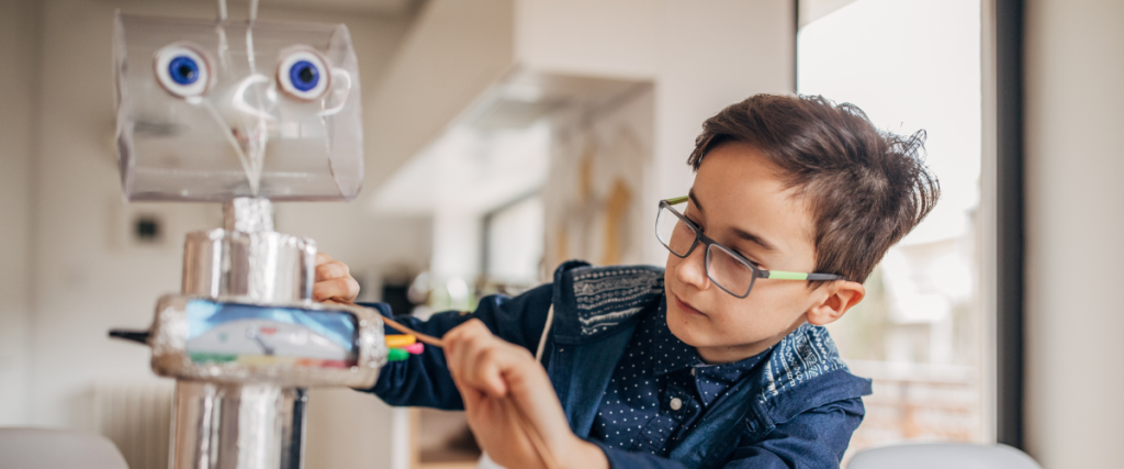 Child Using Technology To Learn